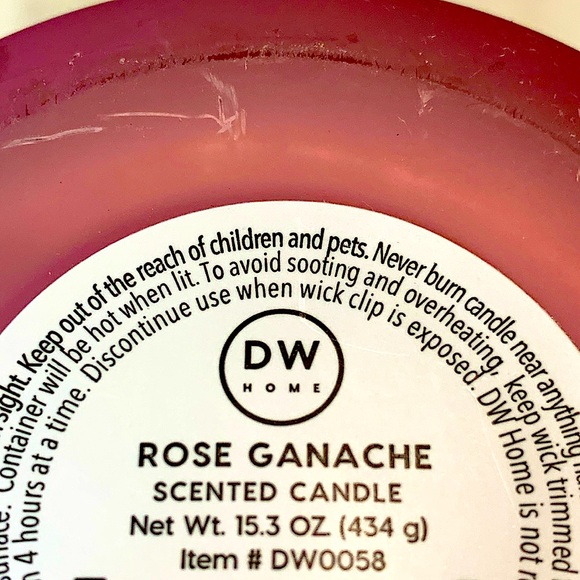 DW HOME CANDLE ROSE GANACHE 2 WICK RICHLY SCENTED NEW 15.3 oz - Picture 4 of 4